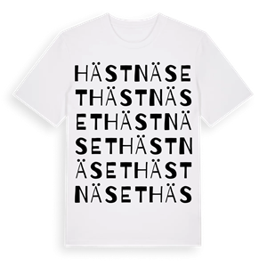 Hästnäset ordlek t-shirt – ekologisk bomull t-shirt från PinShirt