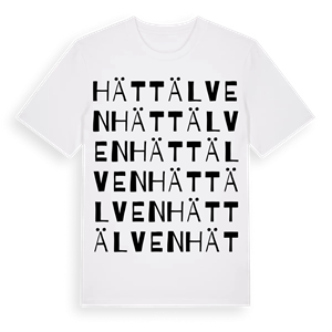 Hättälven ordlek t-shirt – ekologisk bomull t-shirt från PinShirt