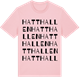 Pink Cotton t-shirt med Hatthallen ordlek t-shirt