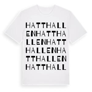 Hatthallen ordlek t-shirt – ekologisk bomull t-shirt från PinShirt