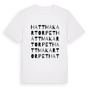 Hattmakartorpet ordlek t-shirt – ekologisk bomull t-shirt från PinShirt