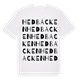 White t-shirt med Hedbacken ordlek t-shirt