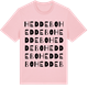 Pink Cotton t-shirt med Heddebo ordlek t-shirt