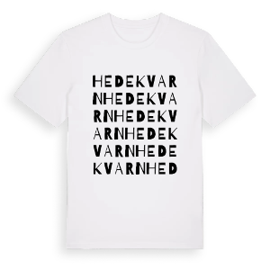 Hedekvarn ordlek t-shirt – ekologisk bomull t-shirt från PinShirt