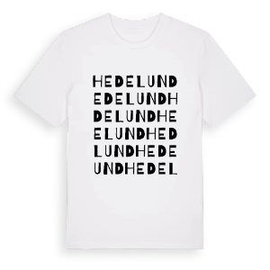 Hedelund ordlek t-shirt – ekologisk bomull t-shirt från PinShirt