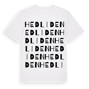 Hedliden ordlek t-shirt – ekologisk bomull t-shirt från PinShirt