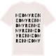 Vintage White t-shirt med Hedmyren ordlek t-shirt