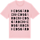 Pink Cotton t-shirt med Hedsgården ordlek t-shirt