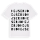White t-shirt med Hejserud ordlek t-shirt