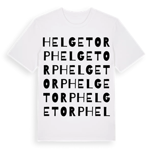 Helgetorp ordlek t-shirt – ekologisk bomull t-shirt från PinShirt