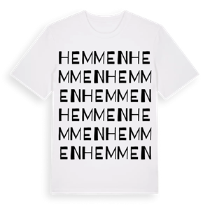 Hemmen ordlek t-shirt – ekologisk bomull t-shirt från PinShirt