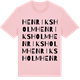 Pink Cotton t-shirt med Henriksholm ordlek t-shirt