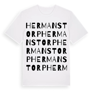 Hermanstorp ordlek t-shirt – ekologisk bomull t-shirt från PinShirt