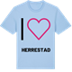 Blue Soul t-shirt med Jag älskar Herrestad t-shirt stort tryck