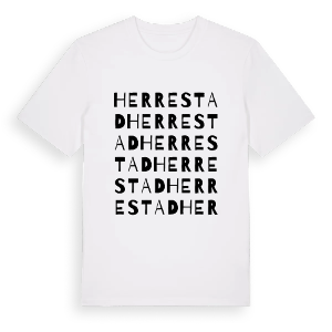 Herrestad ordlek t-shirt – ekologisk bomull t-shirt från PinShirt