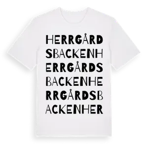 Herrgårdsbacken ordlek t-shirt – ekologisk bomull t-shirt från Pinshirt