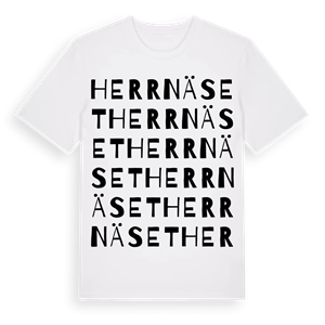 Herrnäset ordlek t-shirt – ekologisk bomull t-shirt från PinShirt