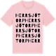 Pink Cotton t-shirt med Herrsjötorp ordlek t-shirt