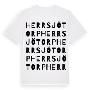 Herrsjötorp ordlek t-shirt – ekologisk bomull t-shirt från PinShirt