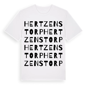 Hertzenstorp ordlek t-shirt – ekologisk bomull t-shirt från PinShirt