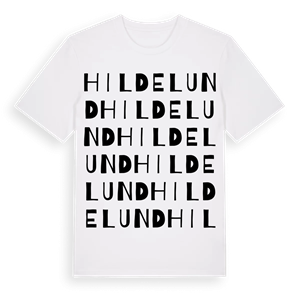 Hildelund ordlek t-shirt – ekologisk bomull t-shirt från PinShirt