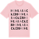 Pink Cotton t-shirt med Himlabacken ordlek t-shirt