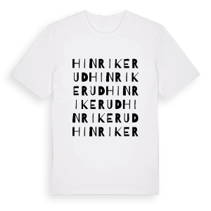 Hinrikerud ordlek t-shirt – ekologisk bomull t-shirt från PinShirt