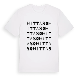 Hittaso ordlek t-shirt – ekologisk bomull t-shirt från PinShirt