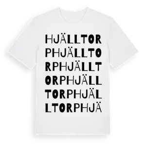 Hjälltorp ordlek t-shirt – ekologisk bomull t-shirt från Pinshirt