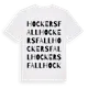 White t-shirt med Hockersfall ordlek t-shirt