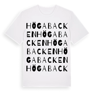Högabacken ordlek t-shirt – ekologisk bomull t-shirt från PinShirt