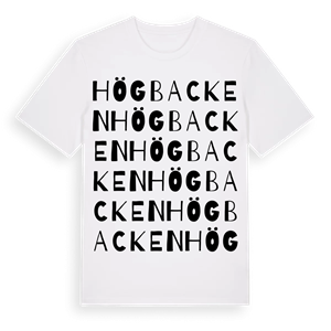 Högbacken ordlek t-shirt – ekologisk bomull t-shirt från PinShirt
