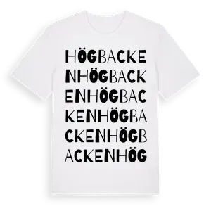 Högbacken ordlek t-shirt – ekologisk bomull t-shirt från Pinshirt