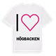 Jag älskar Högbacken t-shirt stort tryck