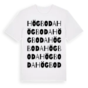 Högboda ordlek t-shirt – ekologisk bomull t-shirt från Pinshirt