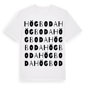 Högboda ordlek t-shirt – ekologisk bomull t-shirt från PinShirt