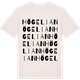 Vintage White t-shirt med Högelian ordlek t-shirt