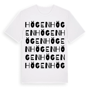 Högen ordlek t-shirt – ekologisk bomull t-shirt från PinShirt