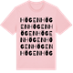 Pink Cotton t-shirt med Högen ordlek t-shirt