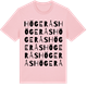 Pink Cotton t-shirt med Högerås ordlek t-shirt