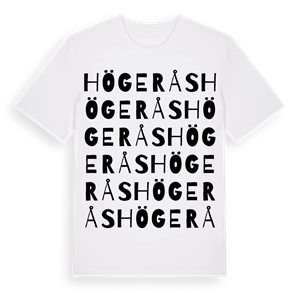 Högerås ordlek t-shirt – ekologisk bomull t-shirt från PinShirt
