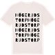 Vintage White t-shirt med Högerudstorp ordlek t-shirt
