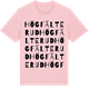 Pink Cotton t-shirt med Högfälterud ordlek t-shirt