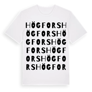 Högfors ordlek t-shirt – ekologisk bomull t-shirt från PinShirt