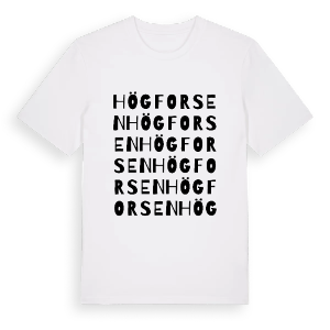 Högforsen ordlek t-shirt – ekologisk bomull t-shirt från PinShirt