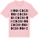 Pink Cotton t-shirt med Högheden ordlek t-shirt