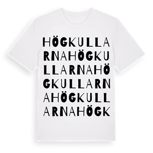 Högkullarna ordlek t-shirt – ekologisk bomull t-shirt från Pinshirt