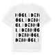 White t-shirt med Högliden ordlek t-shirt