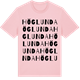 Pink Cotton t-shirt med Höglunda ordlek t-shirt
