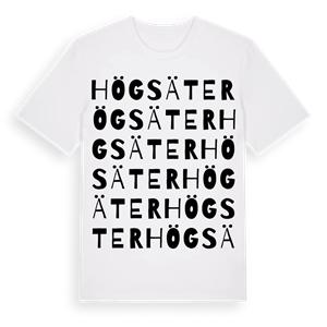 Högsäter ordlek t-shirt – ekologisk bomull t-shirt från Pinshirt